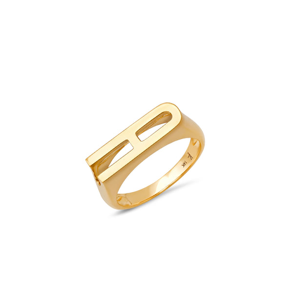 Classic Chunky Initial Ring "A"