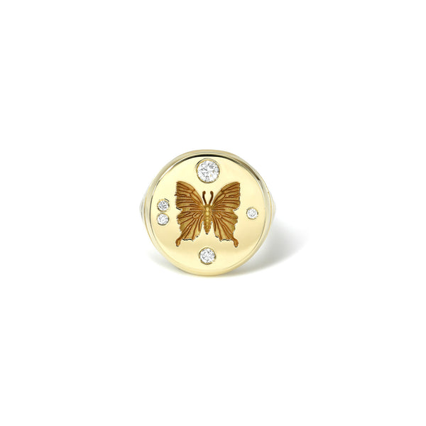 Butterfly Signet Ring