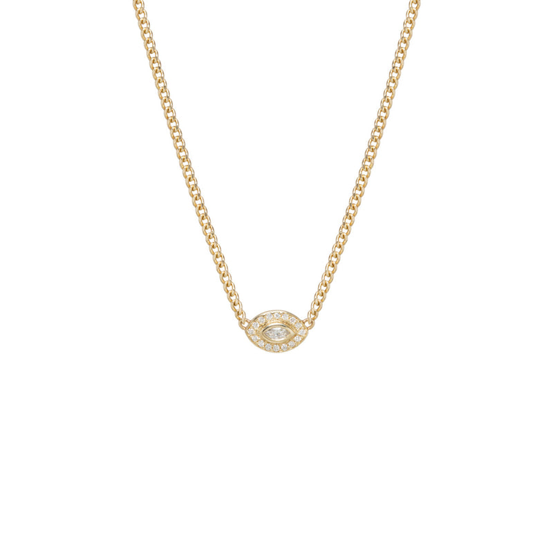 Marquise Diamond Eye Necklace