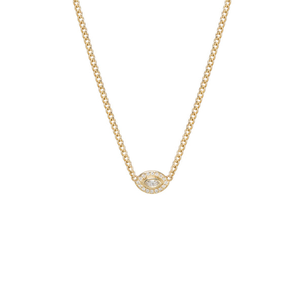 Marquise Diamond Eye Necklace