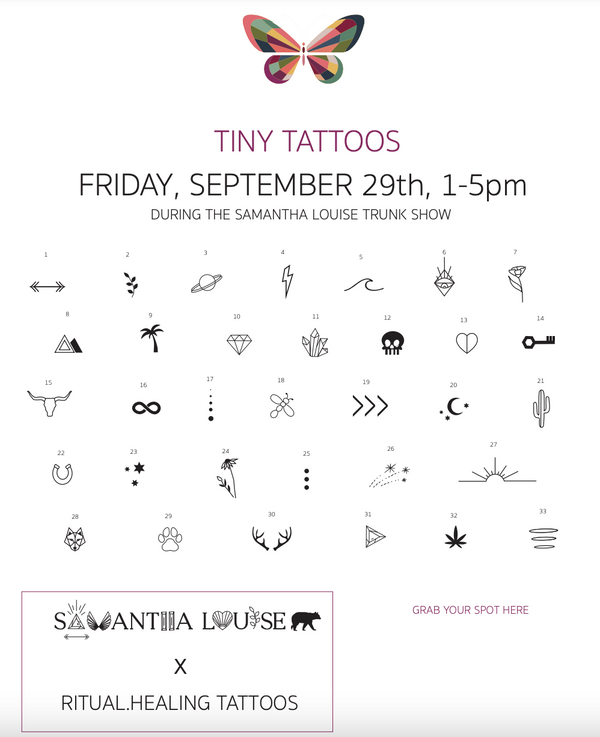 Tiny Tattoo Deposit - Samantha Louise Jewelry X Ritual Healing Tattoo