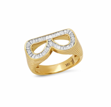 Grandsize Diamond Encrusted Ring Initial "A"