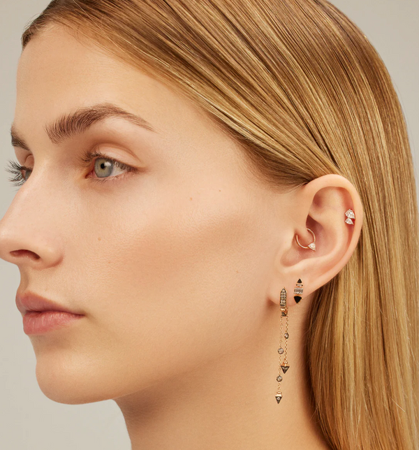 Diamond Arrow Chain Earring