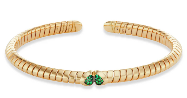 The Kiss - Trisolina Emerald Pavé Bangle