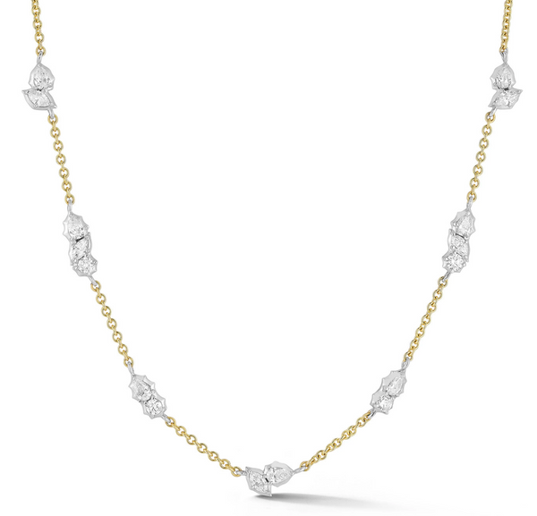 Posey Two Tone 7 Station Necklace