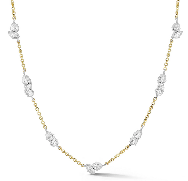 Posey Two Tone 7 Station Necklace