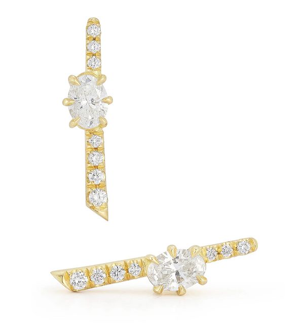 Rae Diamond Pave Stud Earrings