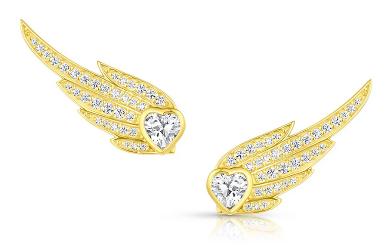 Winged Heart Earrings