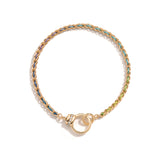 WOVEN EIGHTFOLD CHAIN BRACELET - COOL RAINBOW SILK®