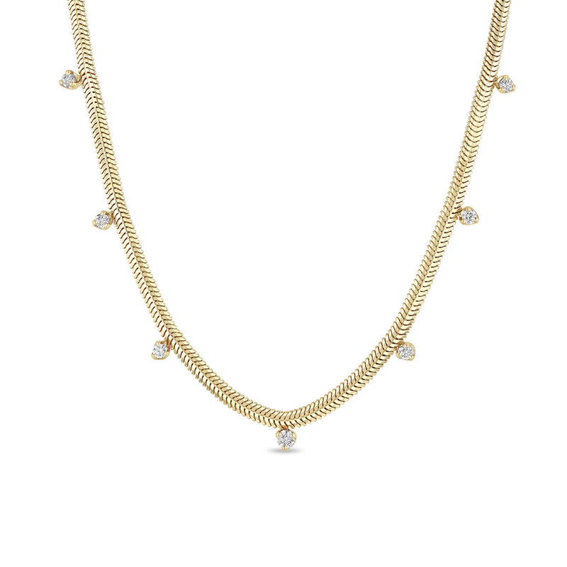 7 diamond station necklace