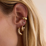 Small Wave Hoop Earrings