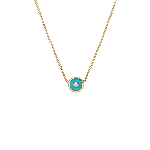 Mini Turquoise Compass Necklace