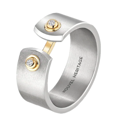 "Paris From Sky" Titanium Ring