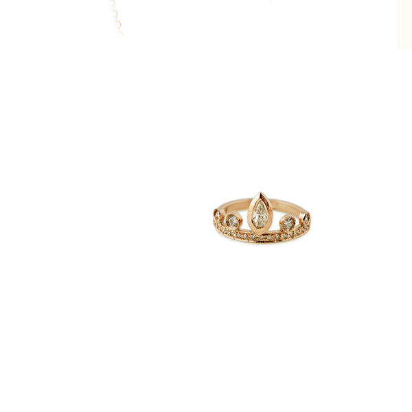 Teardrop Diamond Tiara Ring
