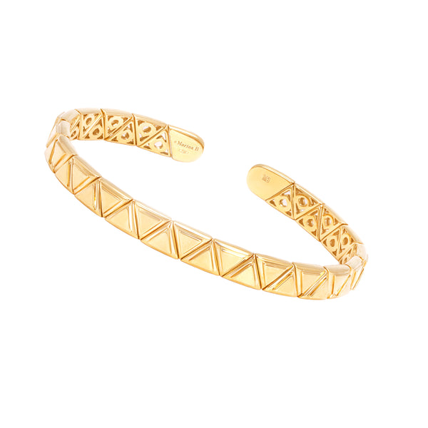 Gold Triangolini Bangle Bracelet