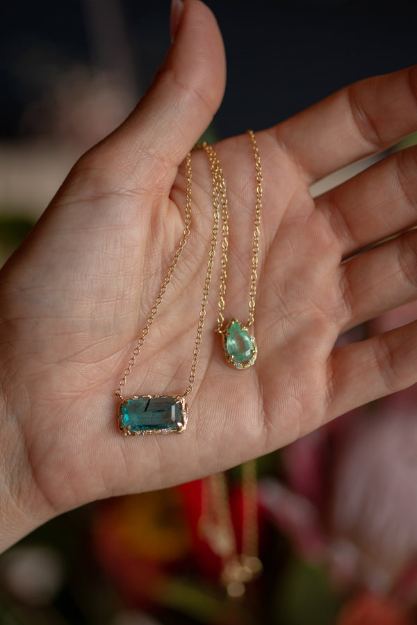 Emerald Teardrop Necklace