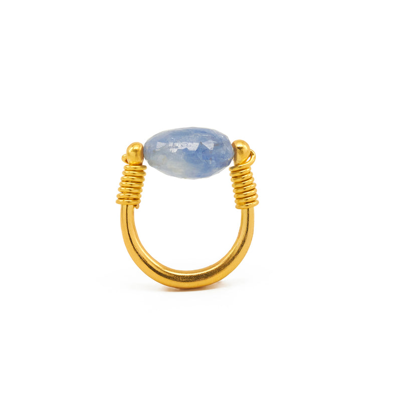 Ceylon Sapphire Bead Ring