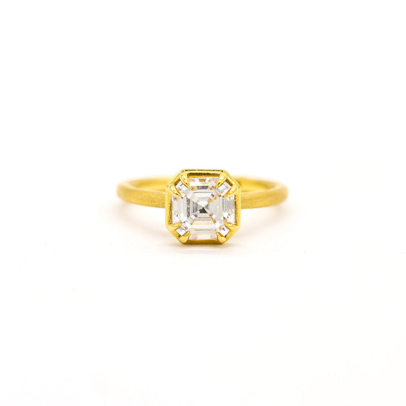 Signature Prong Ring with Asscher Diamond