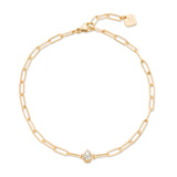 Pear Diamond Chain Bracelet