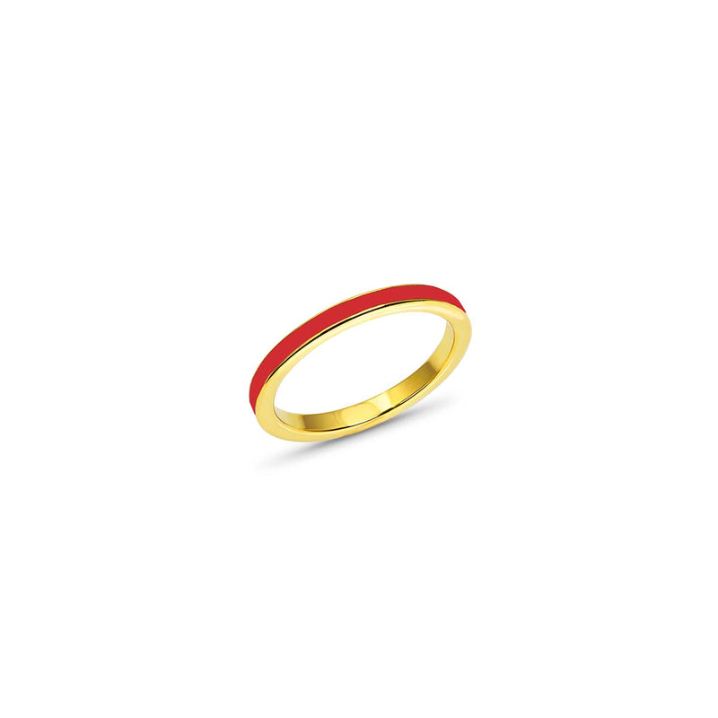 Red Enamel Ring Size 8