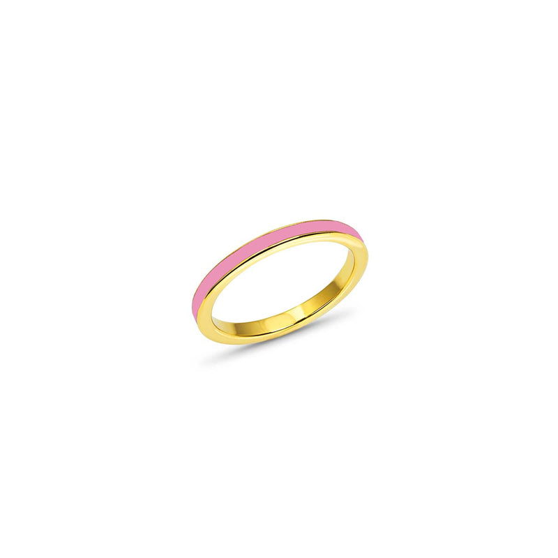 Pink Enamel Ring Size 7