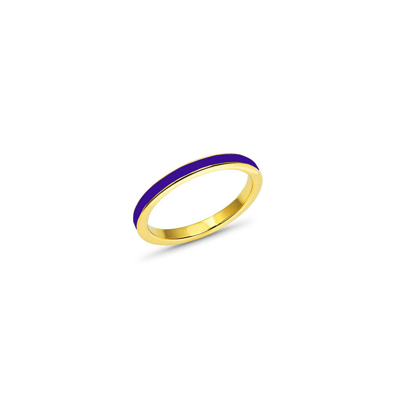 Violet Enamel Ring Size 6